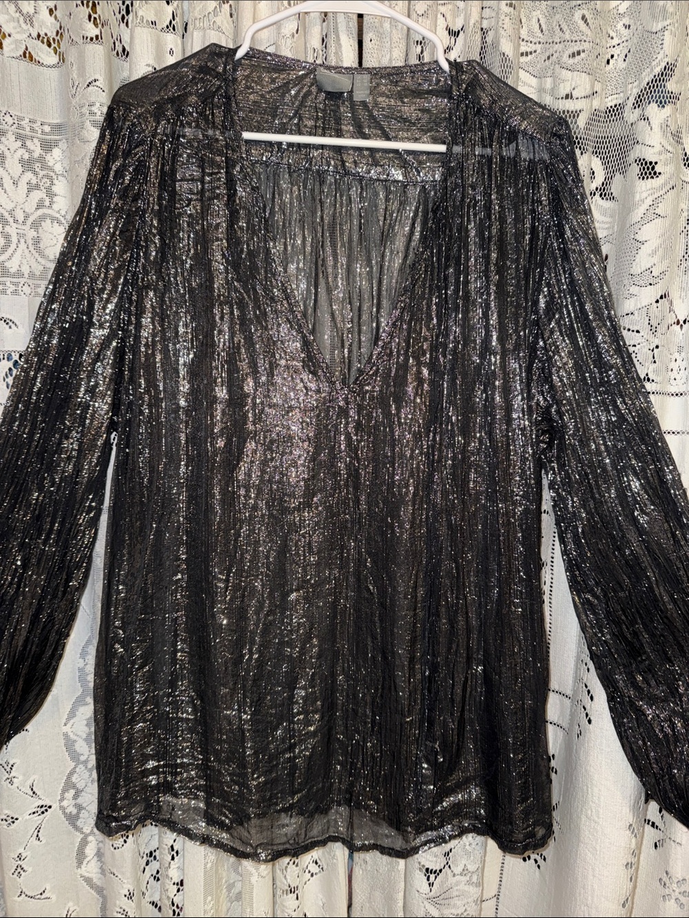ASOS Black Shimmer Shirt 18